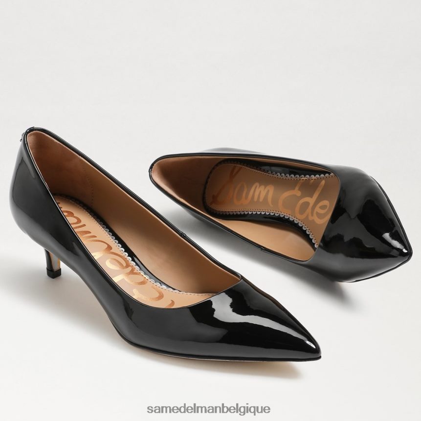 escarpin à talon chaton dori Sam Edelman femmes vernis noir JZ0XZ0544 chaussure