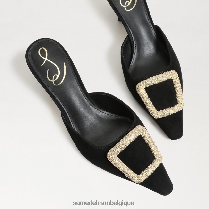 mule brit à petit talon Sam Edelman femmes Suède noir JZ0XZ0434 chaussure