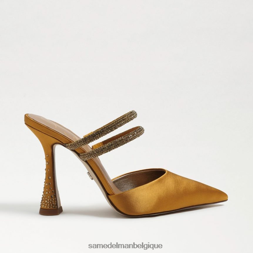 pompe mule agustina Sam Edelman femmes satin jaune doré JZ0XZ0955 chaussure