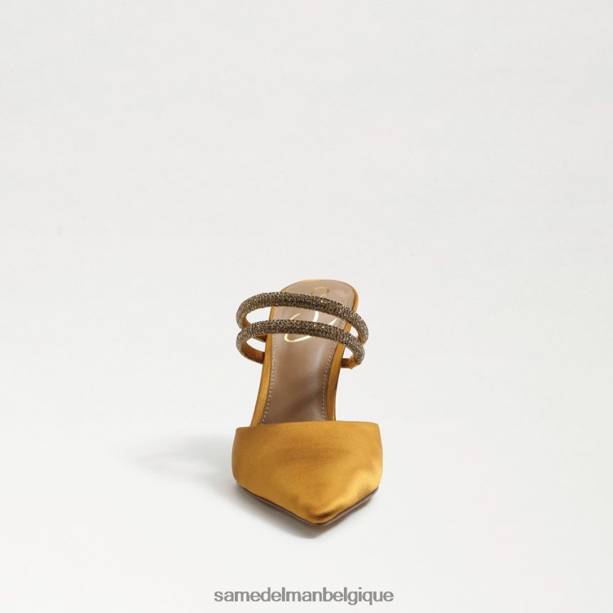 pompe mule agustina Sam Edelman femmes satin jaune doré JZ0XZ0955 chaussure
