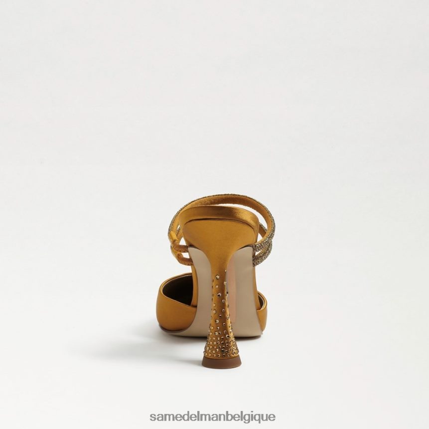 pompe mule agustina Sam Edelman femmes satin jaune doré JZ0XZ0955 chaussure