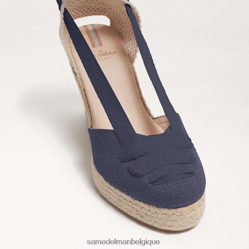 sandale compensée espadrille margherita Sam Edelman femmes marine JZ0XZ088 chaussure