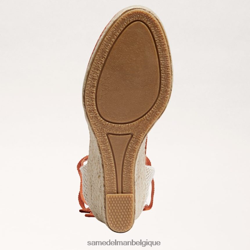 sandale compensée espadrille margherita Sam Edelman femmes orange brûlée JZ0XZ086 chaussure
