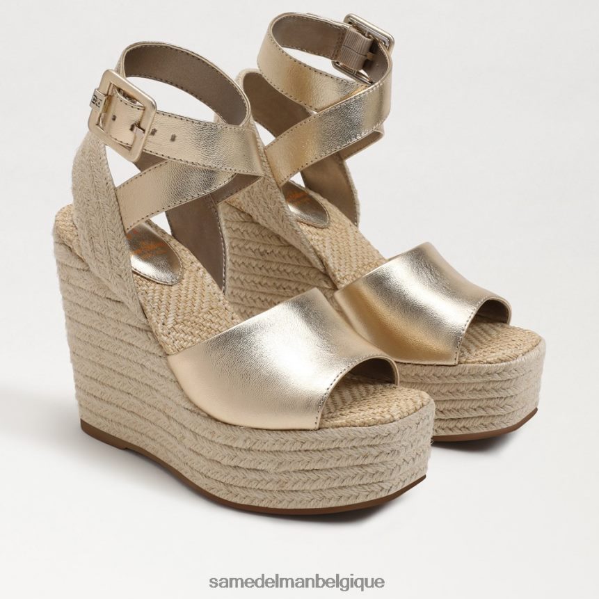 sandale compensée espadrille vada Sam Edelman femmes feuille d'or JZ0XZ0383 chaussure