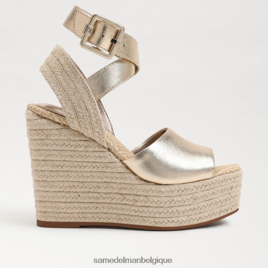 sandale compensée espadrille vada Sam Edelman femmes feuille d'or JZ0XZ0383 chaussure