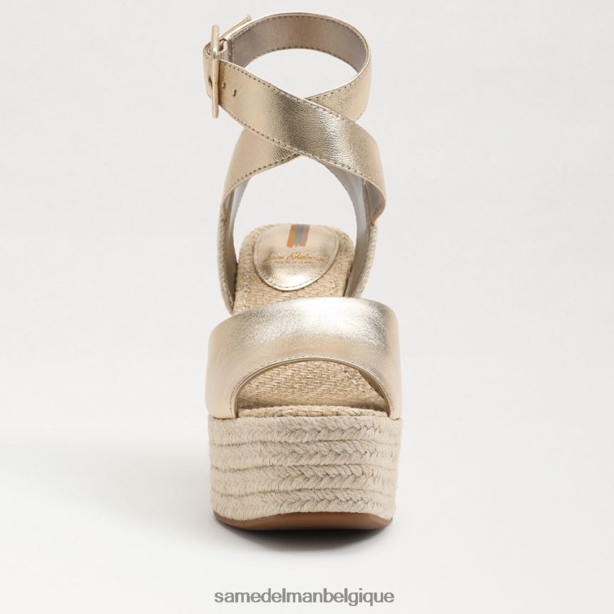 sandale compensée espadrille vada Sam Edelman femmes feuille d'or JZ0XZ0383 chaussure