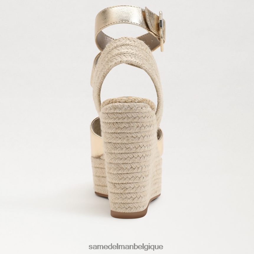 sandale compensée espadrille vada Sam Edelman femmes feuille d'or JZ0XZ0383 chaussure