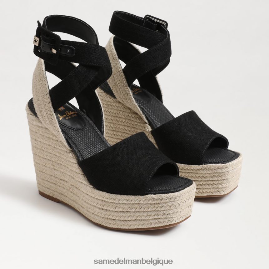 sandale compensée espadrille vada Sam Edelman femmes noir JZ0XZ0381 chaussure