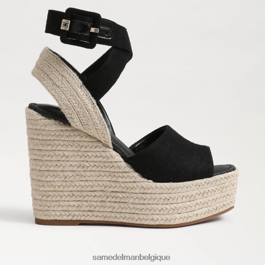 sandale compensée espadrille vada Sam Edelman femmes noir JZ0XZ0381 chaussure