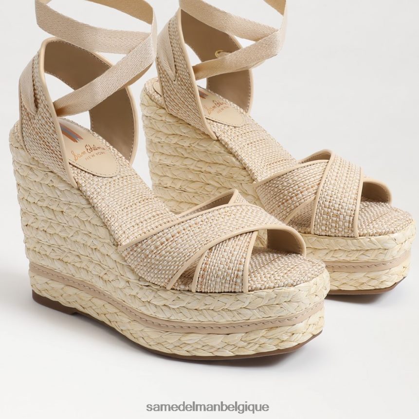 sandale compensée espadrille vaughn Sam Edelman femmes naturel JZ0XZ0246 chaussure