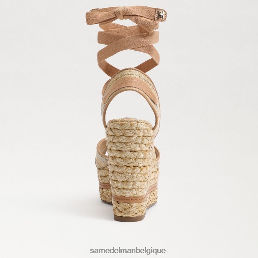 sandale compensée espadrille vaughn Sam Edelman femmes raphia multi naturel JZ0XZ0244 chaussure