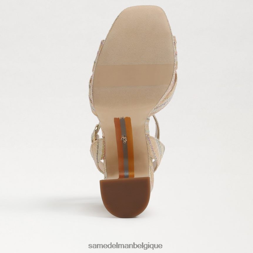 sandale à plateforme Kayna Sam Edelman femmes raphia multi naturel JZ0XZ0510 chaussure