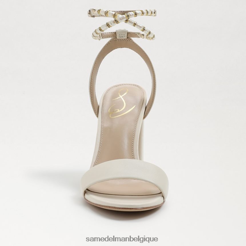 sandale à talon bloc yanelli Sam Edelman femmes cuir ivoire moderne JZ0XZ0857 chaussure