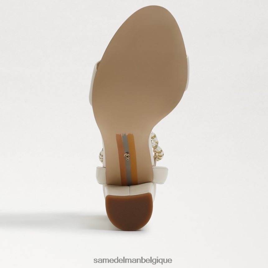 sandale à talon bloc yanelli Sam Edelman femmes cuir ivoire moderne JZ0XZ0857 chaussure