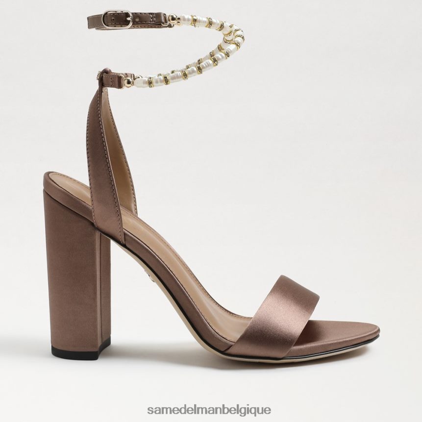 sandale à talon bloc yanelli Sam Edelman femmes satiné caramel JZ0XZ0856 chaussure