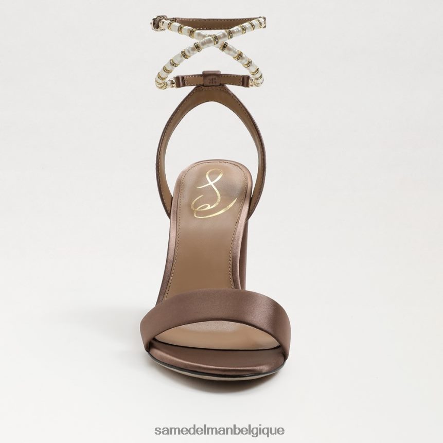 sandale à talon bloc yanelli Sam Edelman femmes satiné caramel JZ0XZ0856 chaussure