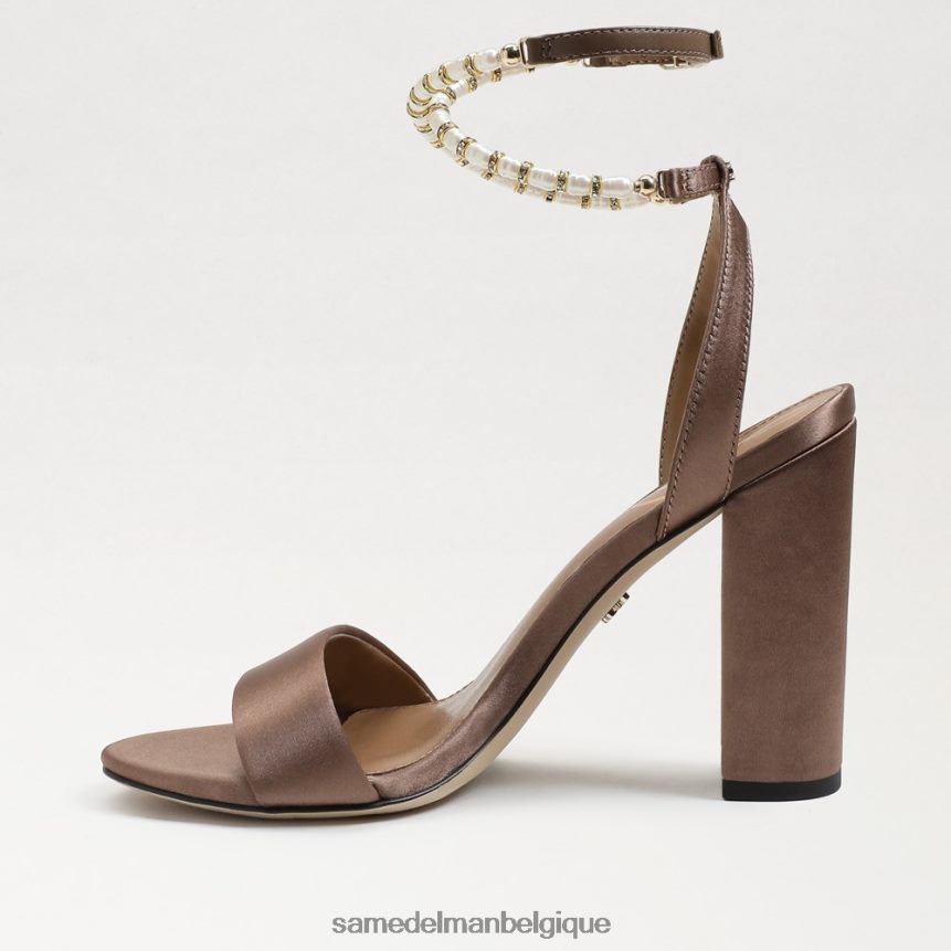 sandale à talon bloc yanelli Sam Edelman femmes satiné caramel JZ0XZ0856 chaussure