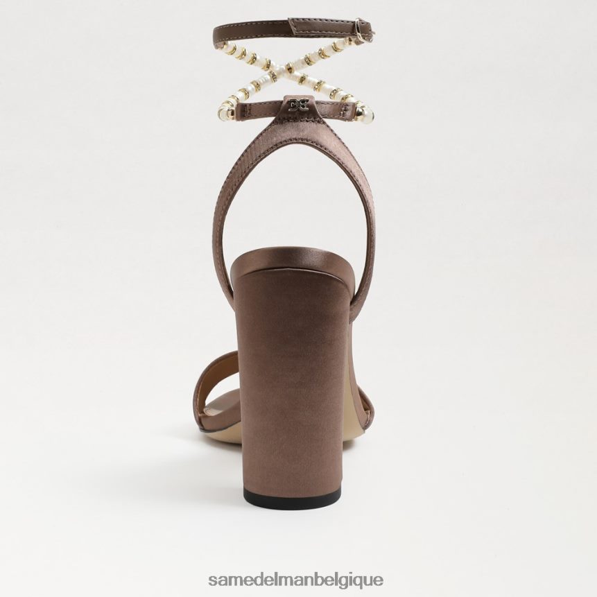 sandale à talon bloc yanelli Sam Edelman femmes satiné caramel JZ0XZ0856 chaussure