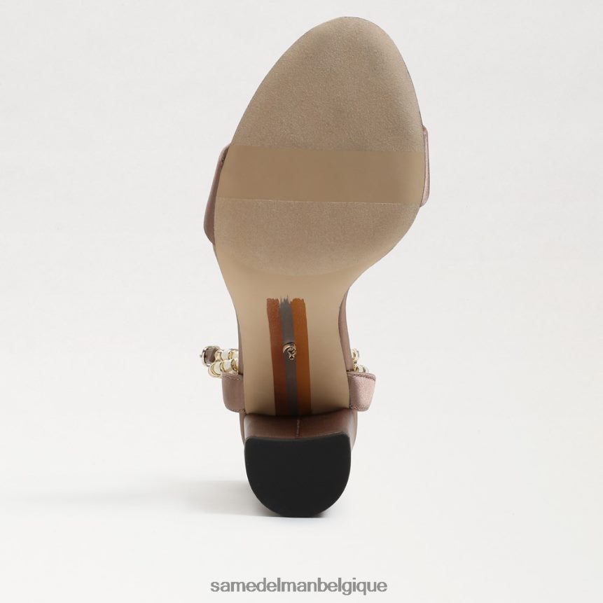 sandale à talon bloc yanelli Sam Edelman femmes satiné caramel JZ0XZ0856 chaussure