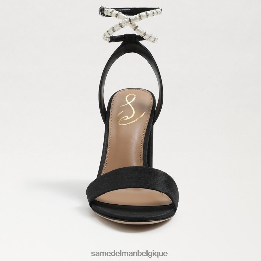 sandale à talon bloc yanelli Sam Edelman femmes soie noire JZ0XZ0855 chaussure