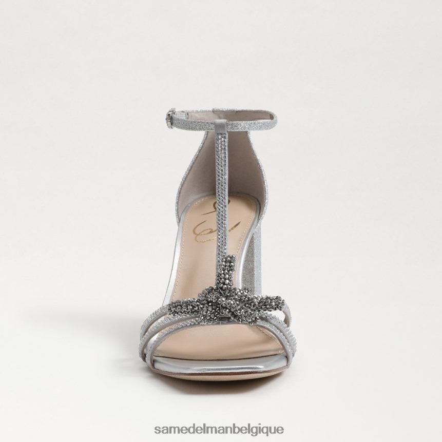 sandale à talon carré donnie Sam Edelman femmes argent doux JZ0XZ0692 chaussure