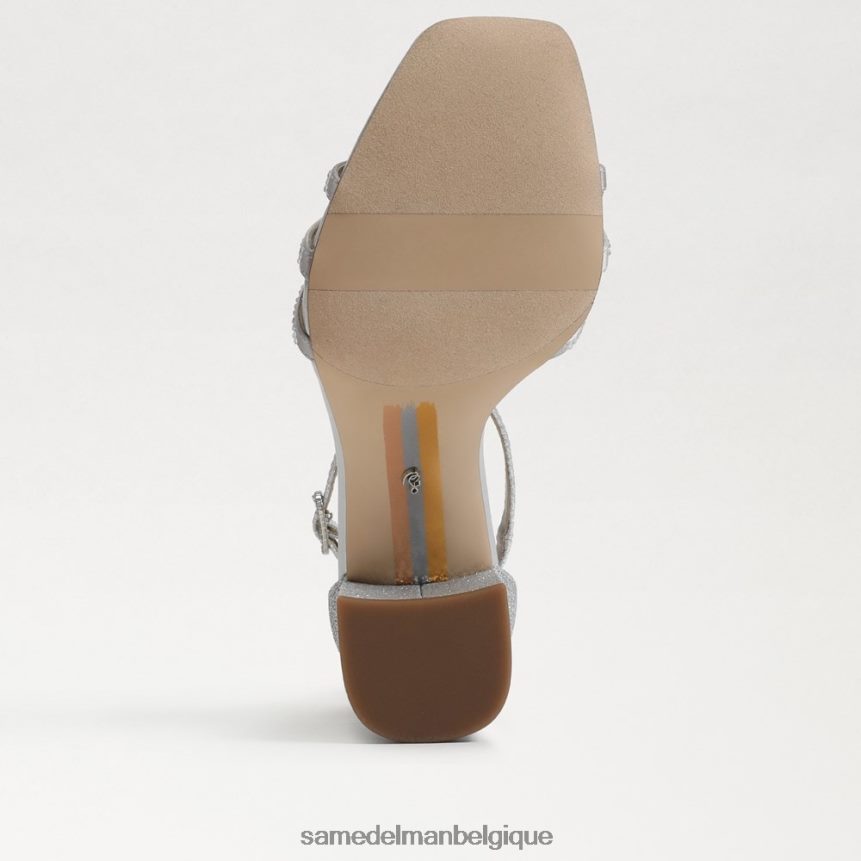 sandale à talon carré donnie Sam Edelman femmes argent doux JZ0XZ0692 chaussure