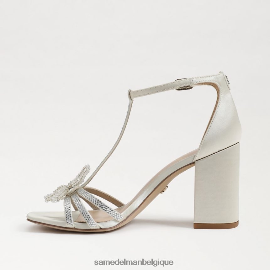 sandale à talon carré donnie Sam Edelman femmes satin ivoire perle JZ0XZ0690 chaussure