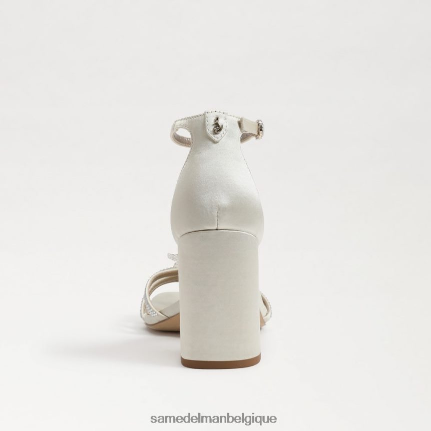 sandale à talon carré donnie Sam Edelman femmes satin ivoire perle JZ0XZ0690 chaussure