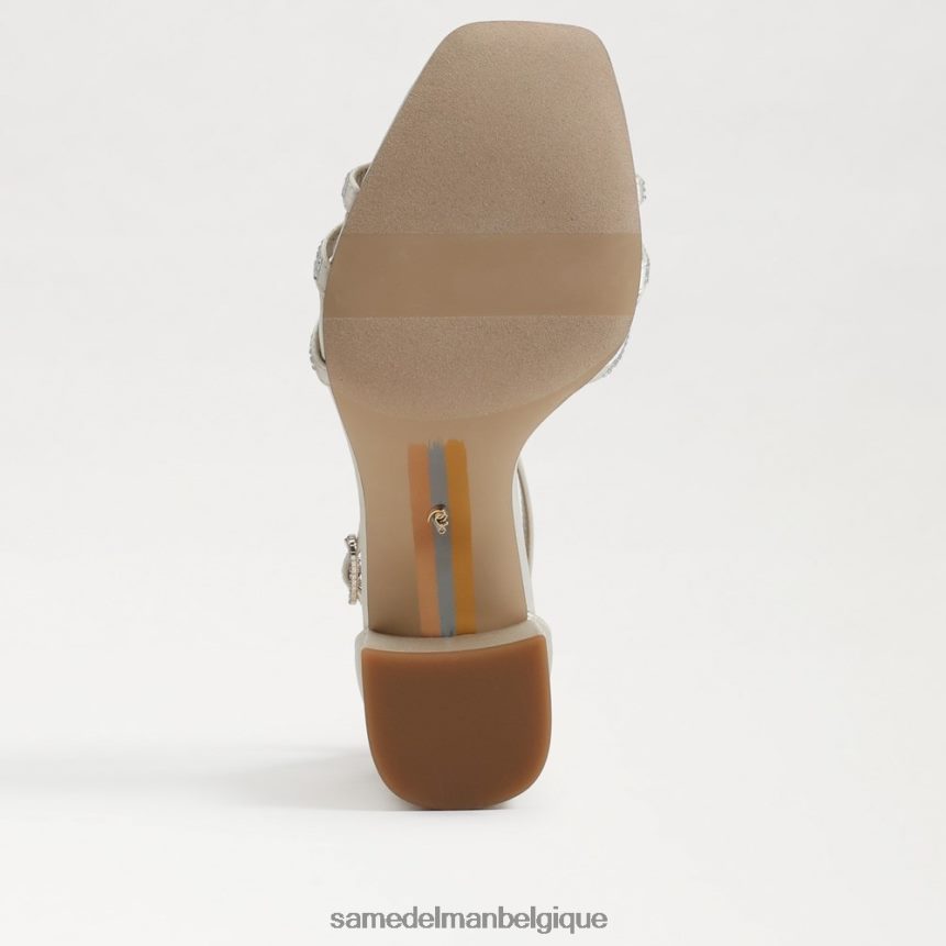 sandale à talon carré donnie Sam Edelman femmes satin ivoire perle JZ0XZ0690 chaussure
