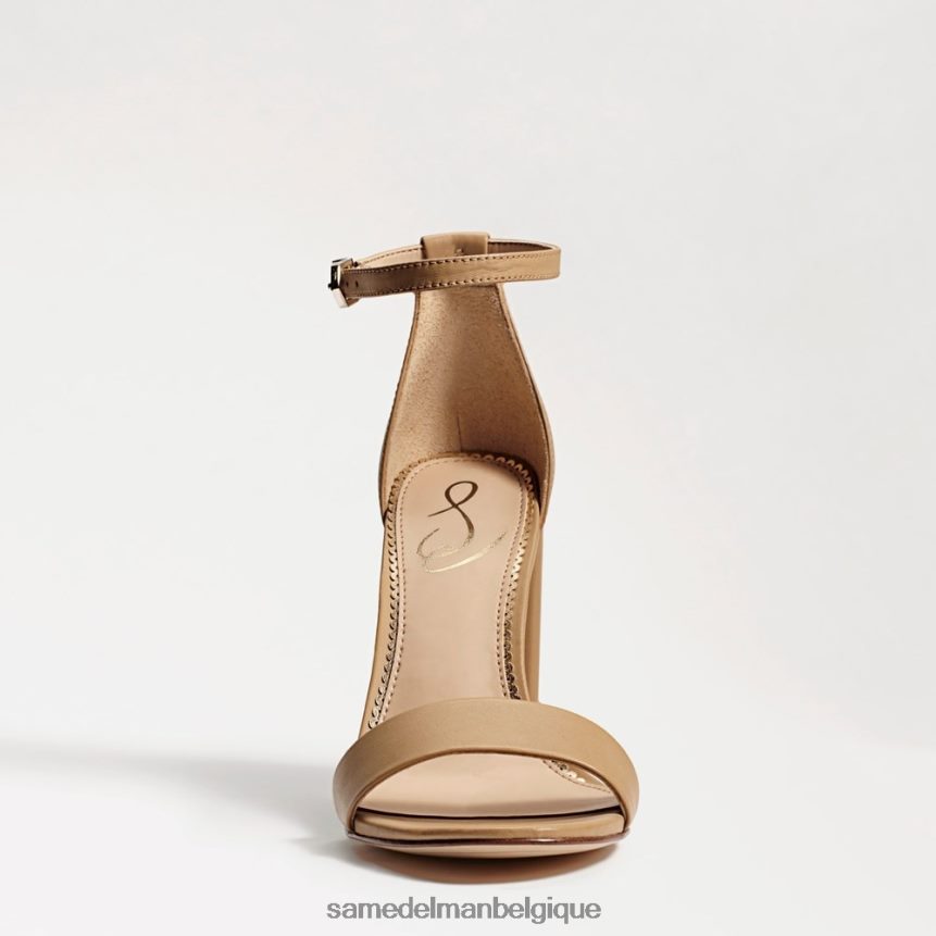 sandale à talon carré yaro Sam Edelman femmes cuir beige souple JZ0XZ0326 chaussure