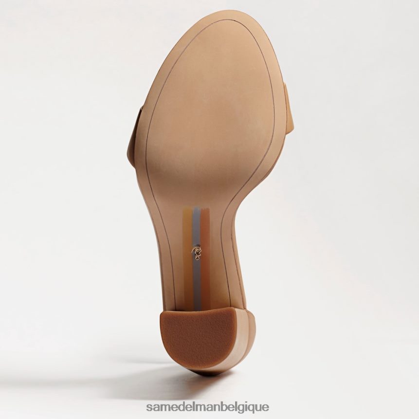 sandale à talon carré yaro Sam Edelman femmes cuir beige souple JZ0XZ0326 chaussure