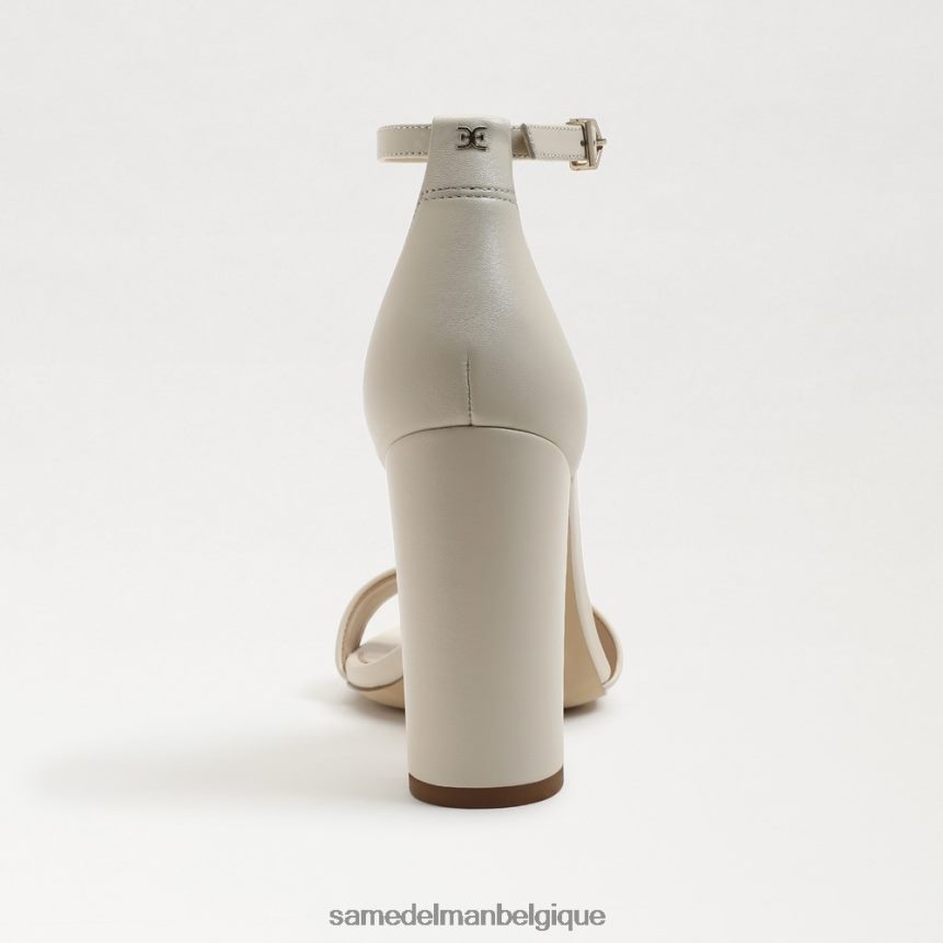 sandale à talon carré yaro Sam Edelman femmes cuir ivoire moderne JZ0XZ0329 chaussure