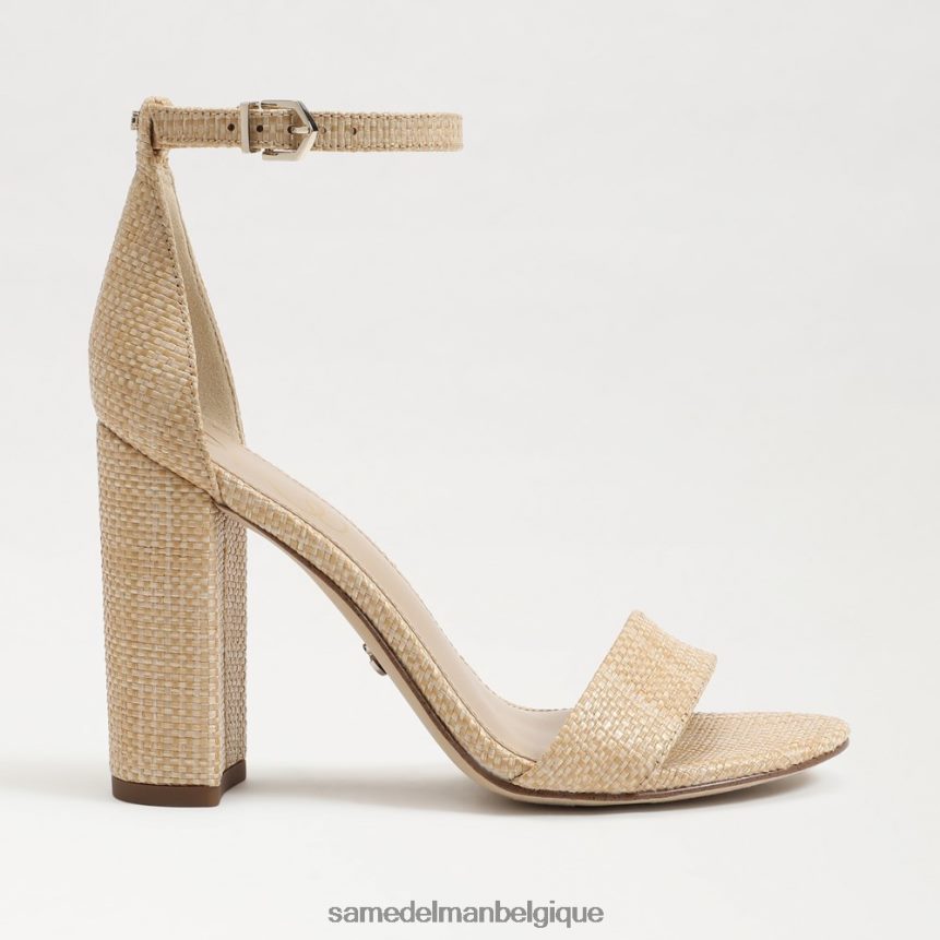 sandale à talon carré yaro Sam Edelman femmes hêtre blanchi JZ0XZ0322 chaussure