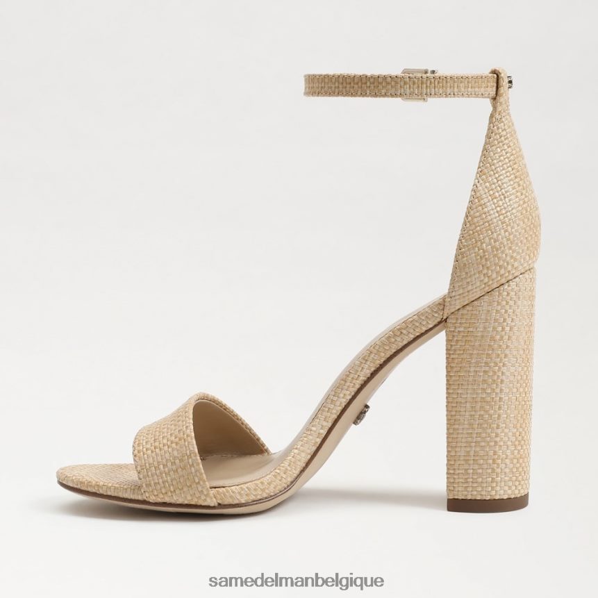 sandale à talon carré yaro Sam Edelman femmes hêtre blanchi JZ0XZ0322 chaussure