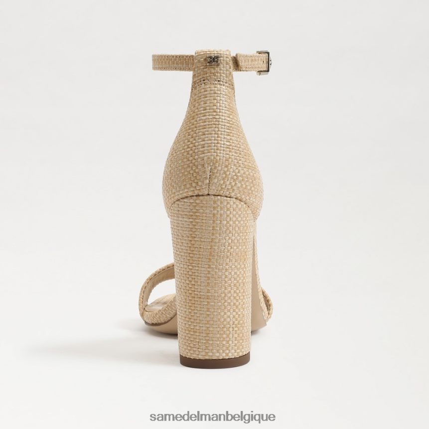 sandale à talon carré yaro Sam Edelman femmes hêtre blanchi JZ0XZ0322 chaussure