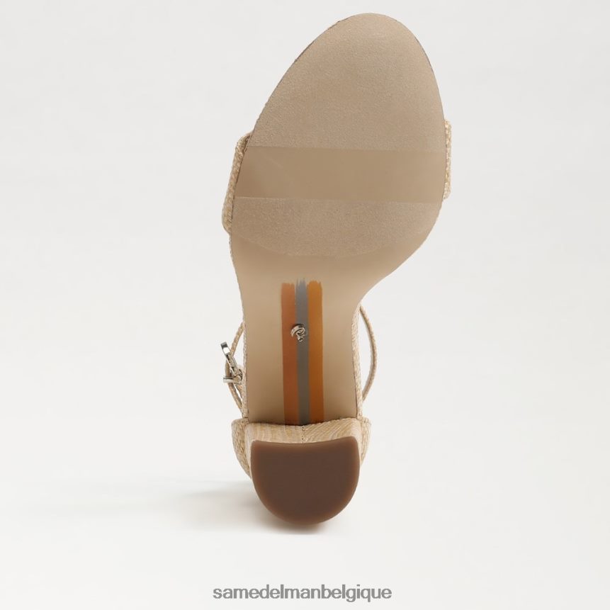 sandale à talon carré yaro Sam Edelman femmes hêtre blanchi JZ0XZ0322 chaussure