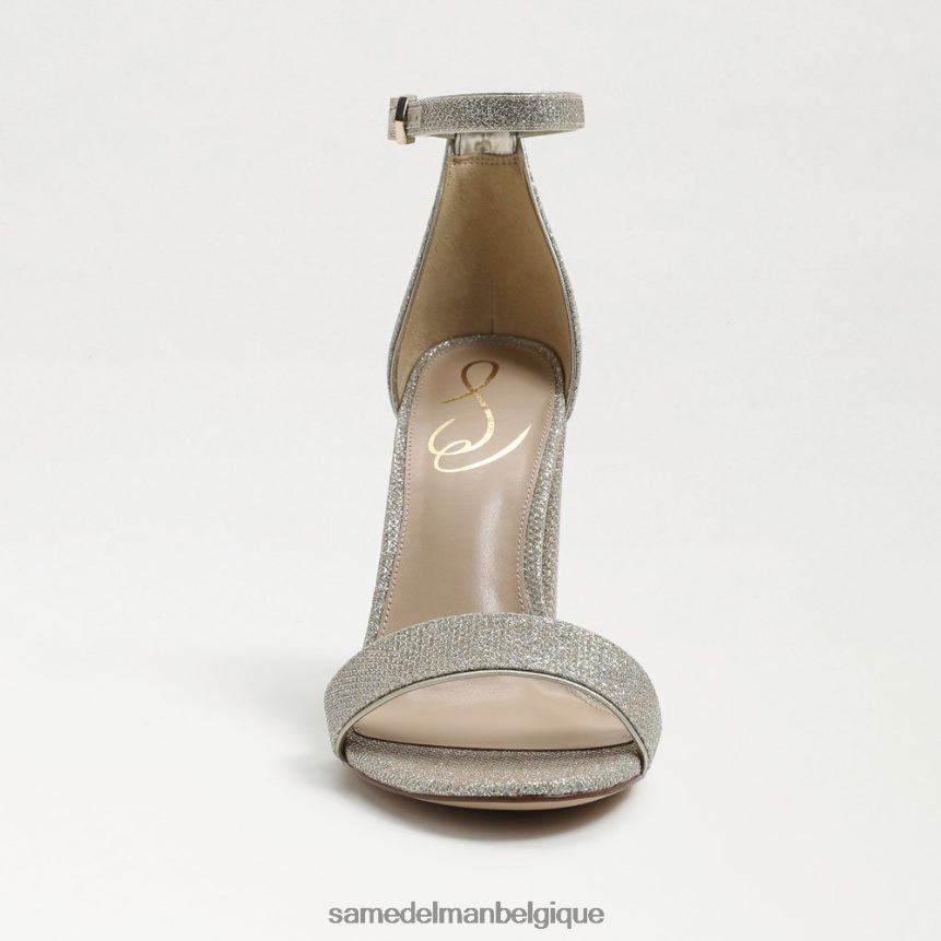 sandale à talon carré yaro Sam Edelman femmes maille dorée claire JZ0XZ0319 chaussure