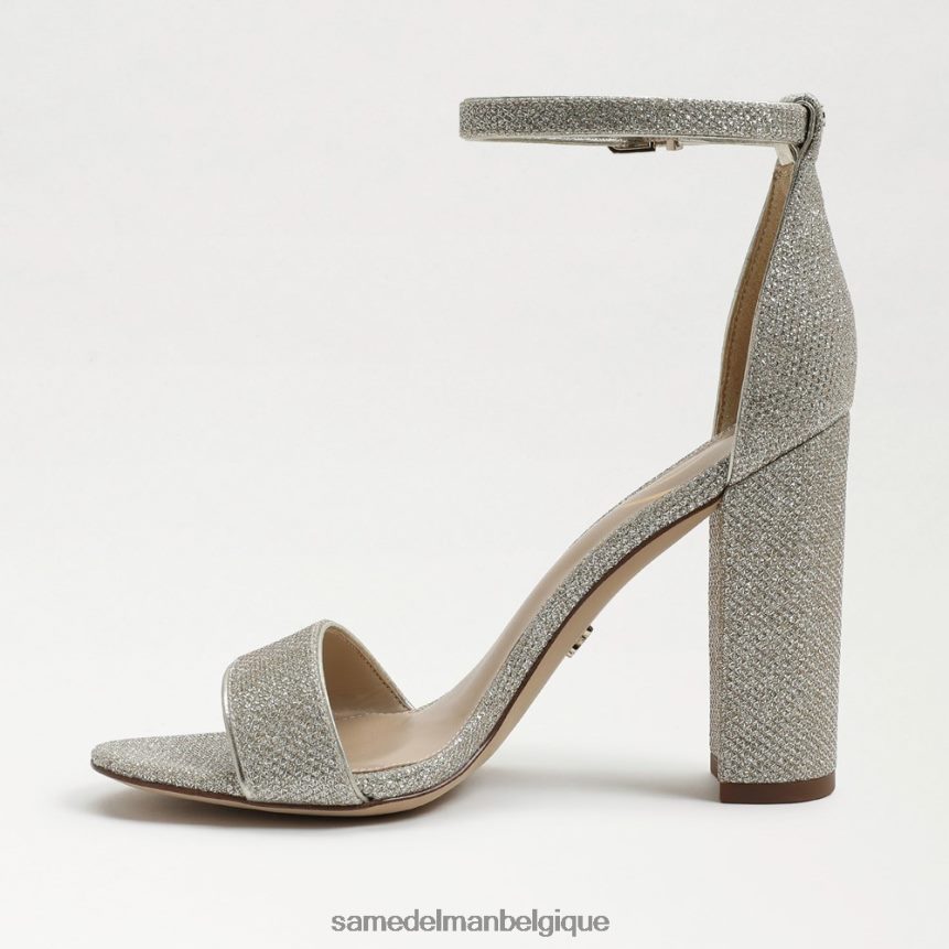 sandale à talon carré yaro Sam Edelman femmes maille dorée claire JZ0XZ0319 chaussure