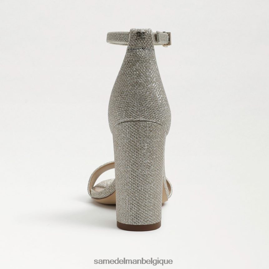 sandale à talon carré yaro Sam Edelman femmes maille dorée claire JZ0XZ0319 chaussure