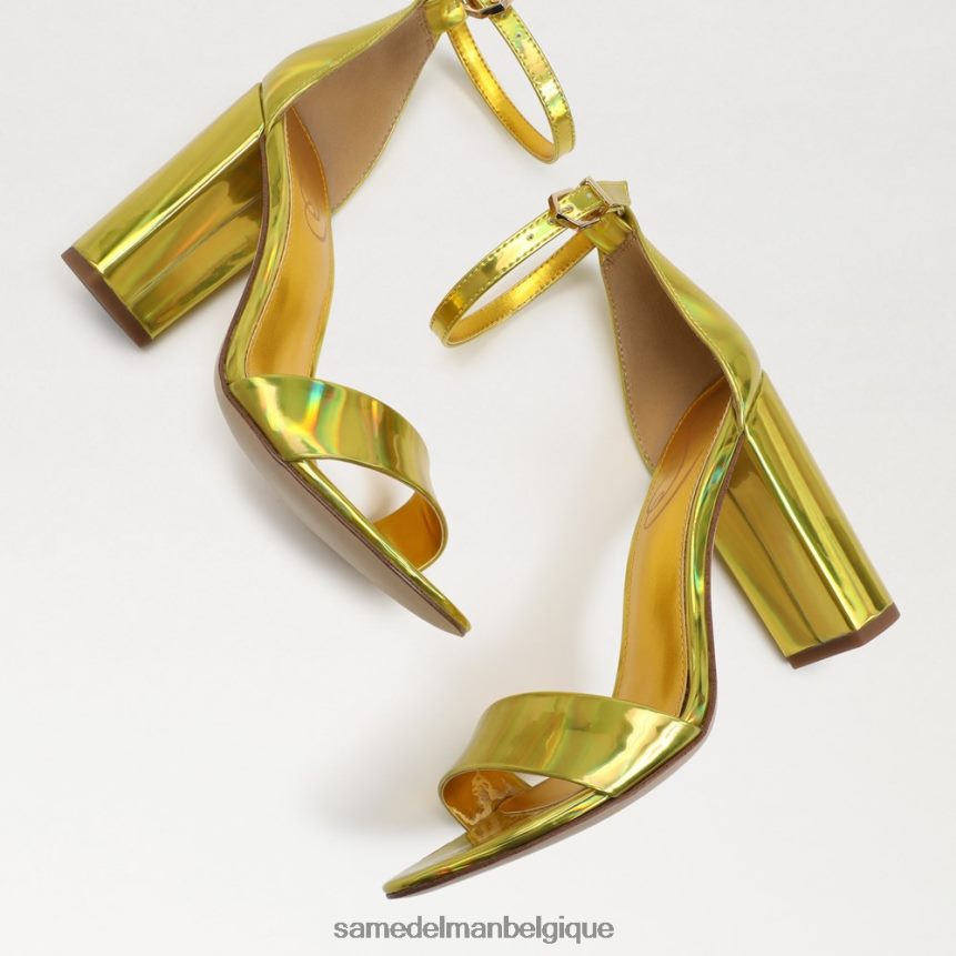 sandale à talon carré yaro Sam Edelman femmes mimosa doré JZ0XZ0333 chaussure