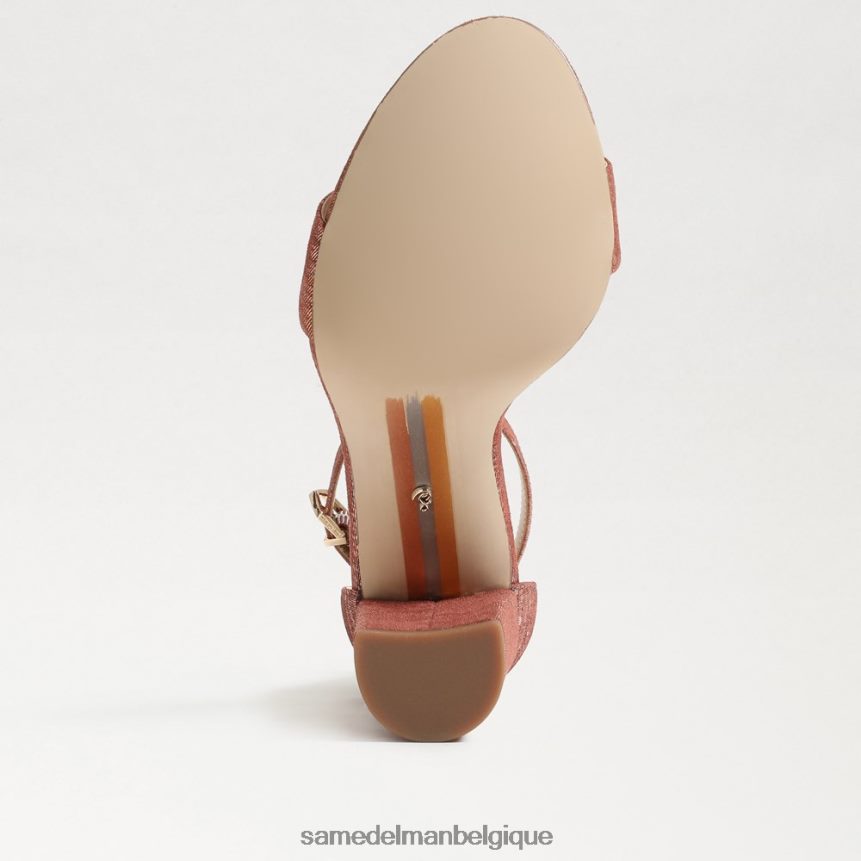 sandale à talon carré yaro Sam Edelman femmes rose rouille JZ0XZ0331 chaussure
