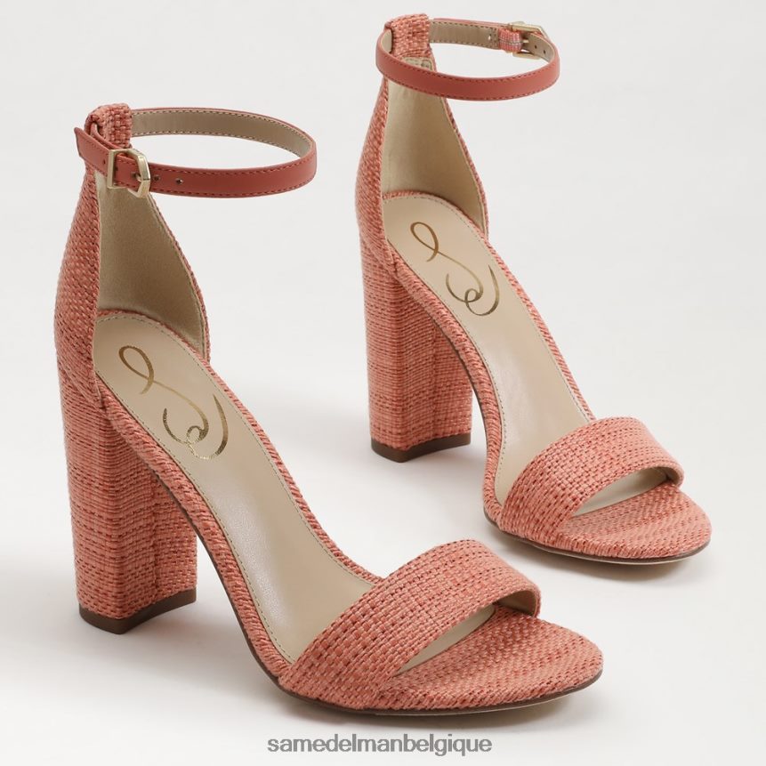 sandale à talon carré yaro Sam Edelman femmes stuc rose JZ0XZ0323 chaussure