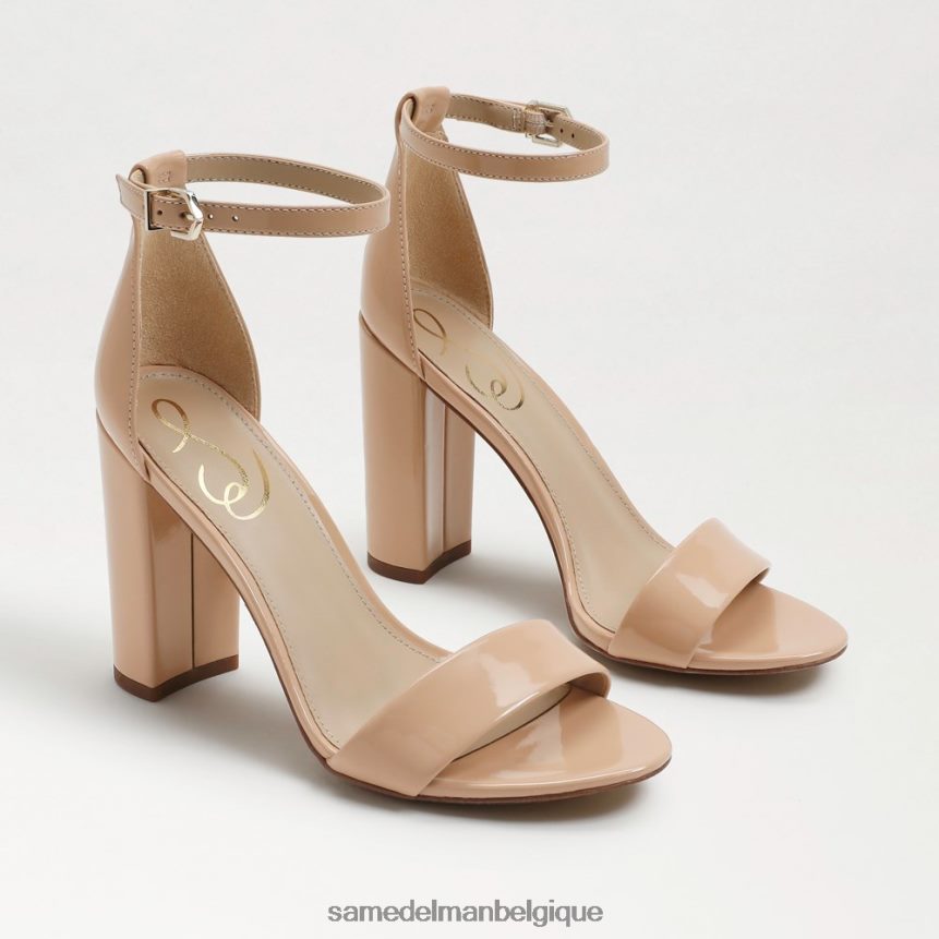 sandale à talon carré yaro Sam Edelman femmes vernis beige blush JZ0XZ0335 chaussure