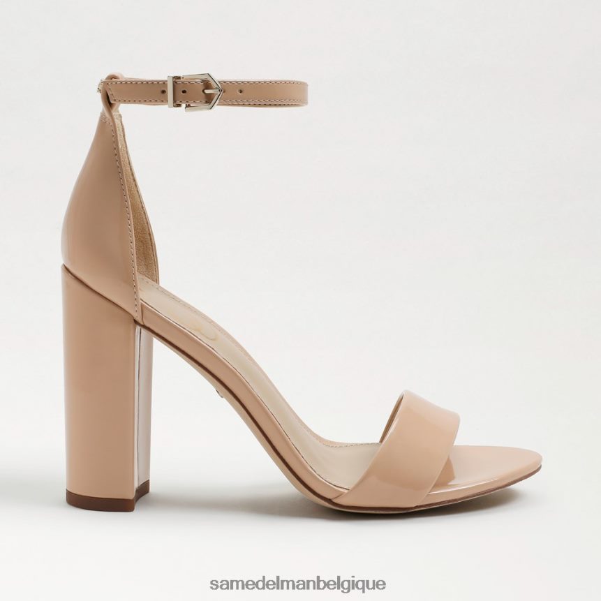 sandale à talon carré yaro Sam Edelman femmes vernis beige blush JZ0XZ0335 chaussure