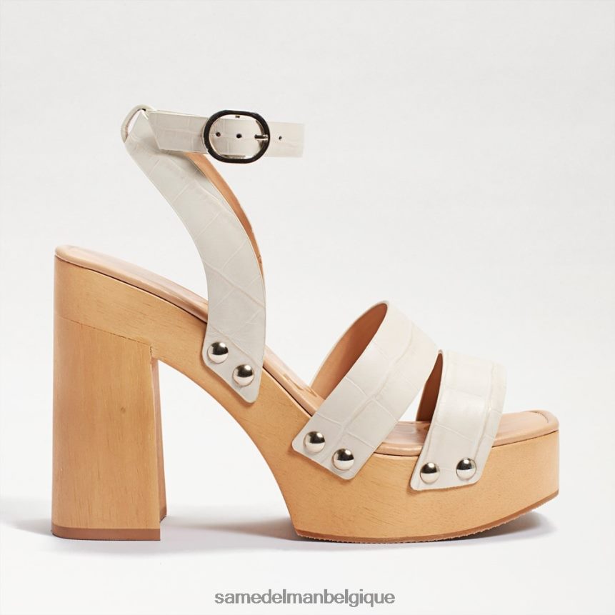 sandale à talon plateforme rosalind Sam Edelman femmes croco ivoire moderne JZ0XZ0802 chaussure