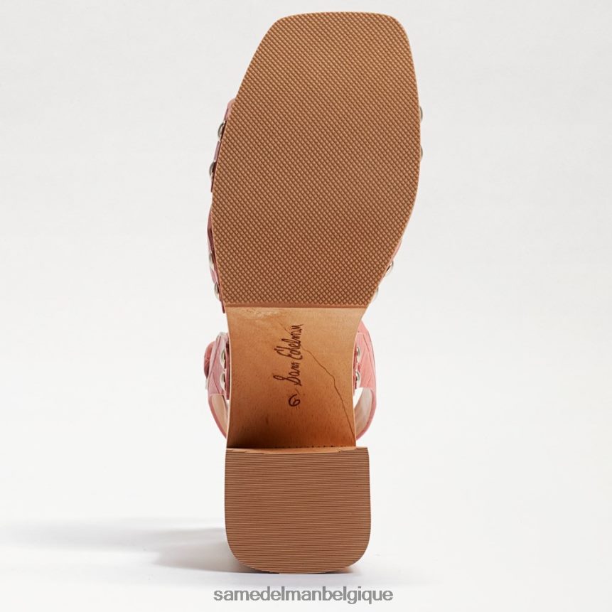 sandale à talon plateforme rosalind Sam Edelman femmes croco terra rose JZ0XZ0801 chaussure