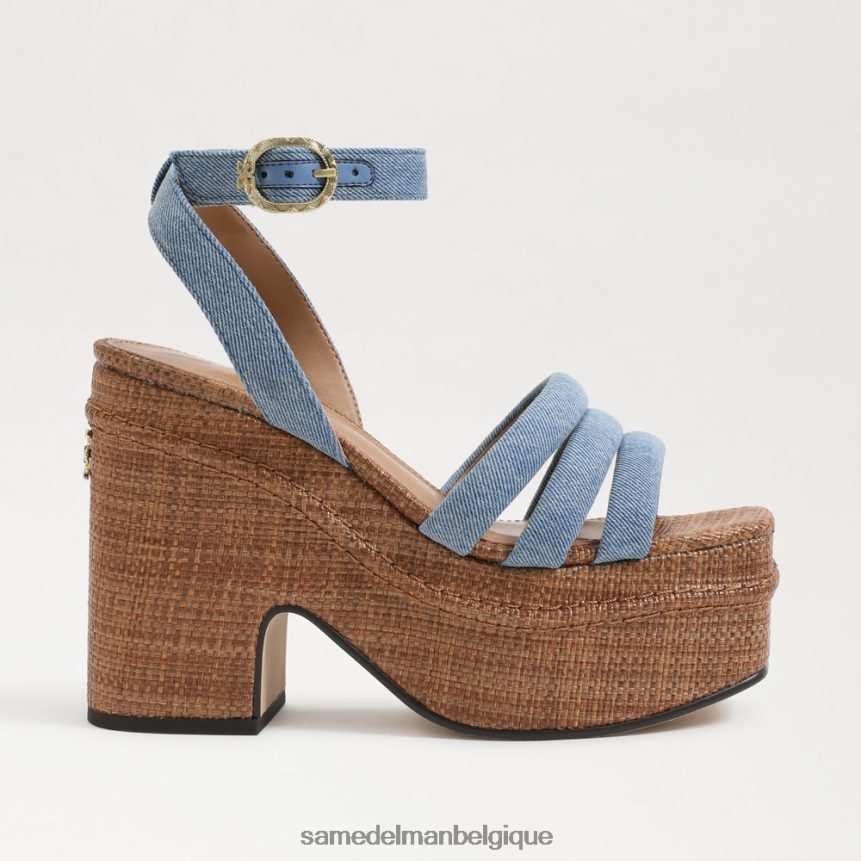 sandale à talon plateforme tibby Sam Edelman femmes bleu montrose JZ0XZ0437 chaussure