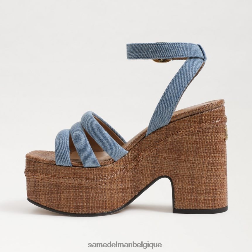 sandale à talon plateforme tibby Sam Edelman femmes bleu montrose JZ0XZ0437 chaussure