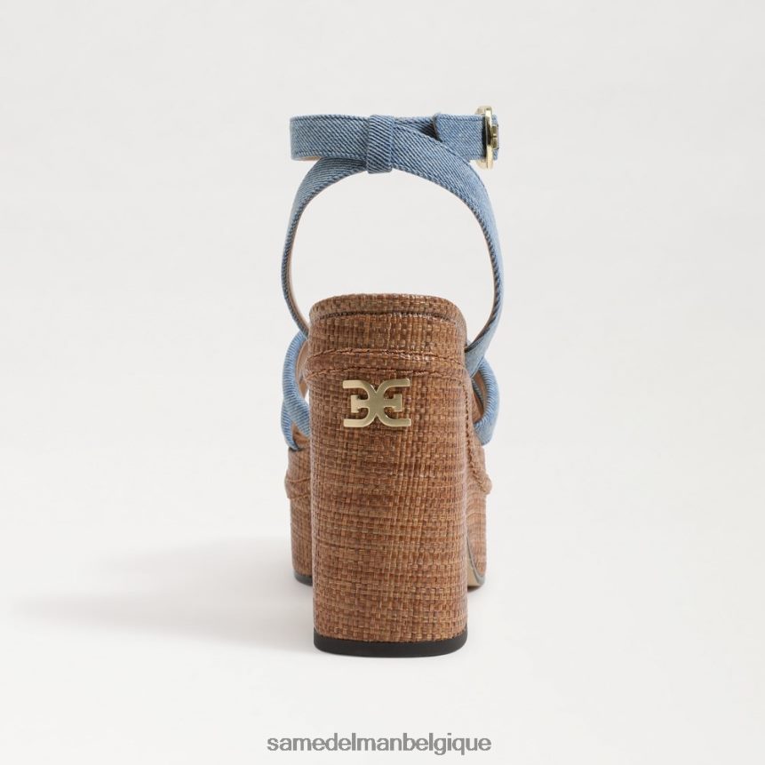 sandale à talon plateforme tibby Sam Edelman femmes bleu montrose JZ0XZ0437 chaussure