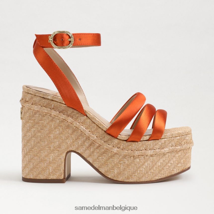 sandale à talon plateforme tibby Sam Edelman femmes orange de Californie JZ0XZ0439 chaussure
